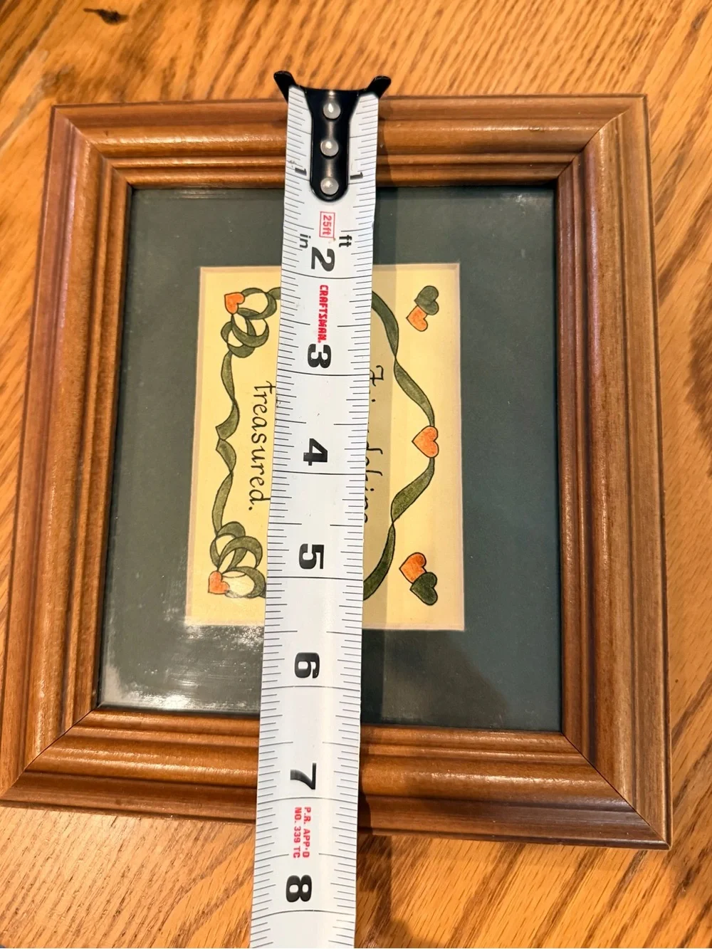 Vintage Framed Friendship Heirloom Wall Art - Green and Tan